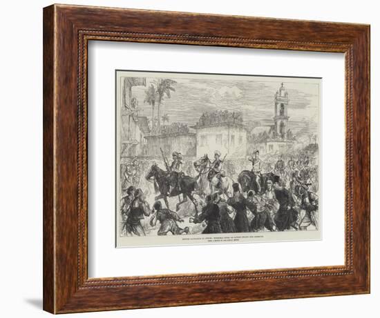 British Occupation of Cyprus, Triumphal Entry of Captain Swaine into Levconico-Charles Robinson-Framed Giclee Print