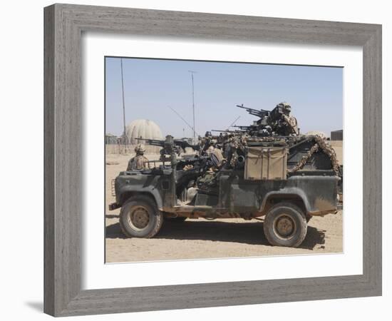 British Paratroopers on Patrol in their Land Rover-Stocktrek Images-Framed Photographic Print