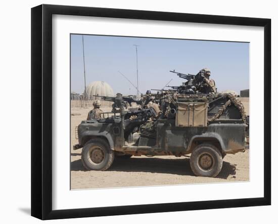 British Paratroopers on Patrol in their Land Rover-Stocktrek Images-Framed Photographic Print