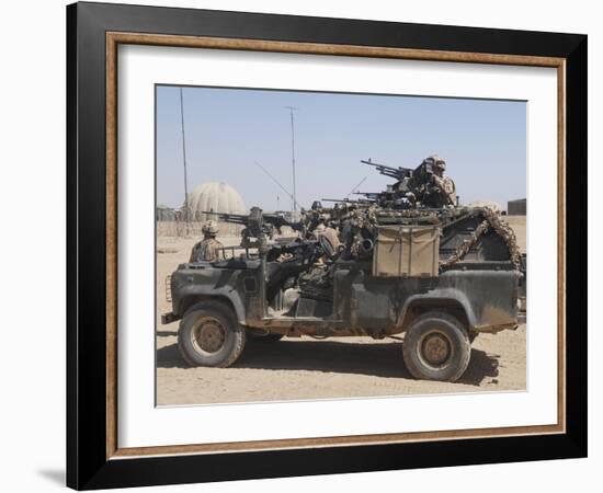 British Paratroopers on Patrol in their Land Rover-Stocktrek Images-Framed Photographic Print