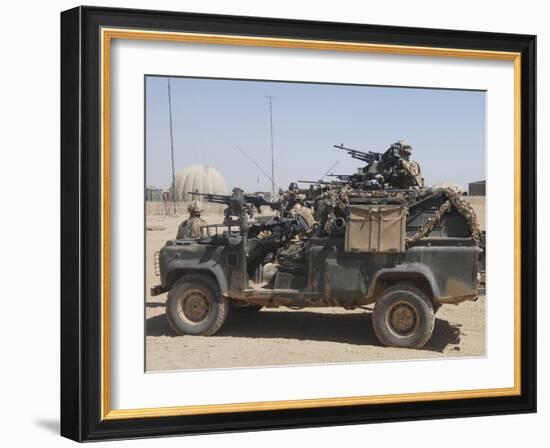 British Paratroopers on Patrol in their Land Rover-Stocktrek Images-Framed Photographic Print