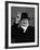 British Pm Winston Churchill Sporting Top Hat with Coat and Scarf as He Holds Up Veed Fingers-Alfred Eisenstaedt-Framed Premium Photographic Print