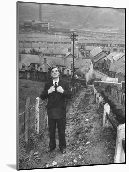 British Politician Aneurin Bevan Posing in Front of in His Home Town During His Campaign-Ian Smith-Mounted Premium Photographic Print