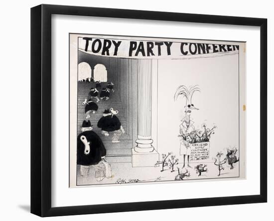 British Politics 1980s, Tory Party Conference, 1980 (drawing)-Ralph Steadman-Framed Giclee Print