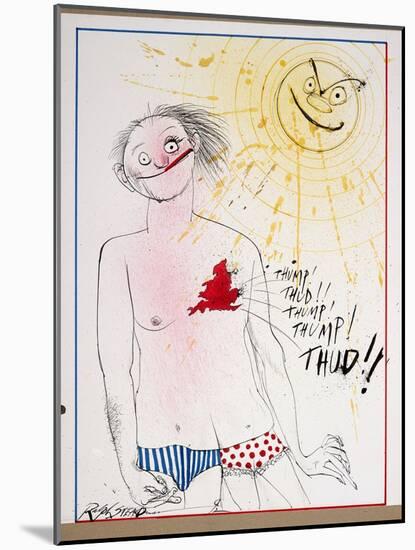 British Politics 1990s, 1992 (ink and acrylic on paper)-Ralph Steadman-Mounted Giclee Print