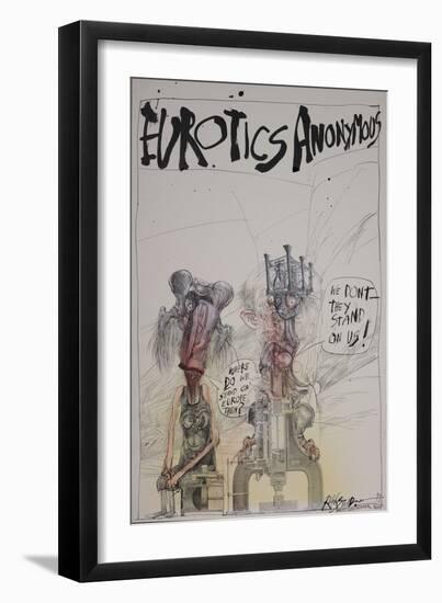 British Politics 1990s, Eurotics Anonymous, 1997 (drawing)-Ralph Steadman-Framed Giclee Print