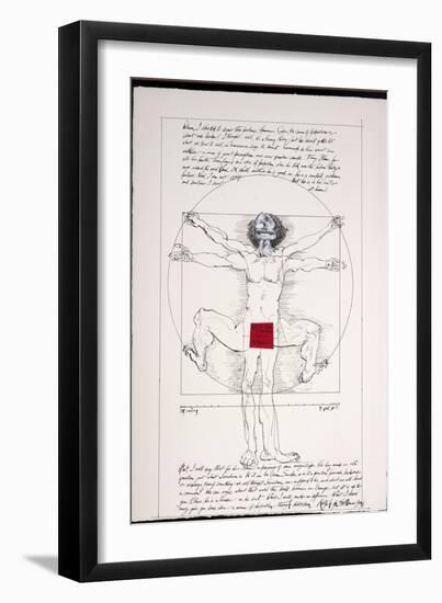 British Politics 2000s, 2004-5 (ink, acrylic, and collage on paper)-Ralph Steadman-Framed Giclee Print
