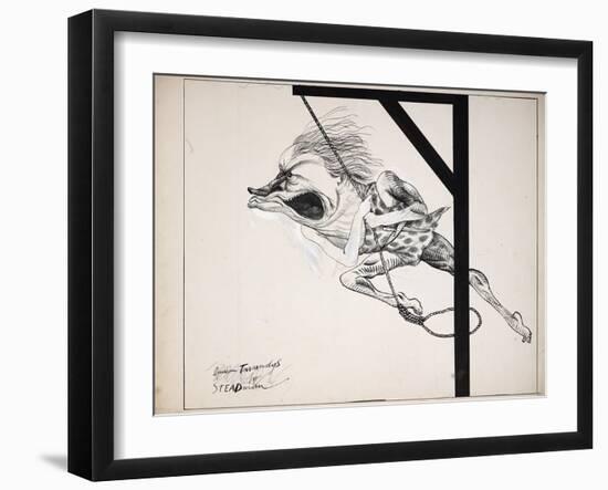 British Politics, Duncan Tarsandy, 1960s (ink on paper)-Ralph Steadman-Framed Giclee Print