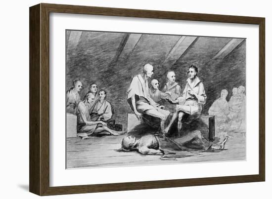 British Prison Ship, 1770S-John Trumbull-Framed Giclee Print