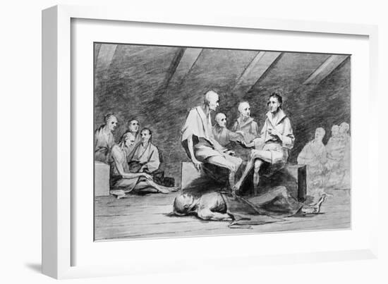 British Prison Ship, 1770S-John Trumbull-Framed Giclee Print