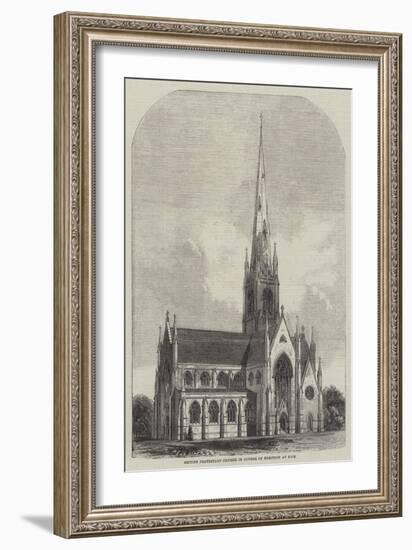 British Protestant Church in Course of Erection at Nice-null-Framed Giclee Print