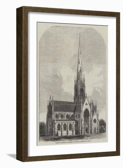 British Protestant Church in Course of Erection at Nice-null-Framed Premium Giclee Print