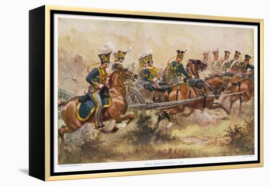 British Royal Horse Artillery in Action-Harry Payne-Framed Stretched Canvas