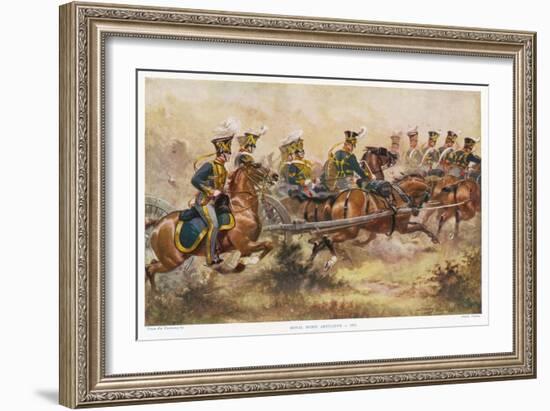 British Royal Horse Artillery in Action-Harry Payne-Framed Art Print