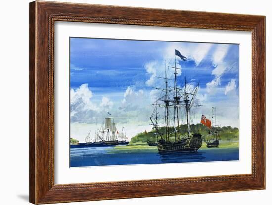 British Ship-John S. Smith-Framed Giclee Print