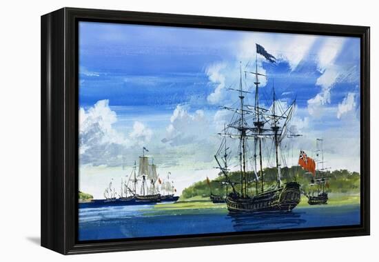 British Ship-John S. Smith-Framed Premier Image Canvas