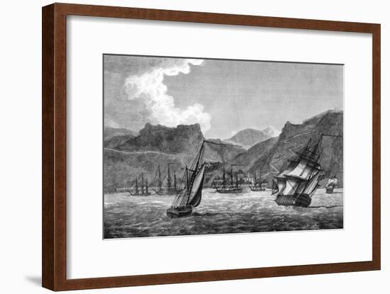 British Shipping Off St Helena, 1817-null-Framed Giclee Print