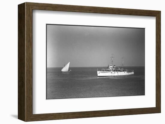 British Ships at Muscat, Oman-null-Framed Photographic Print