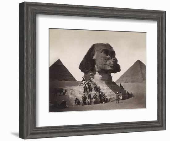 British Soldiers at the Sphinx-Bettmann-Framed Photographic Print