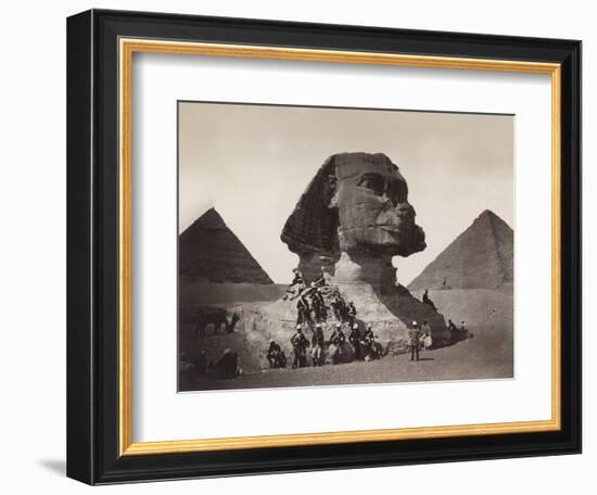 British Soldiers at the Sphinx-Bettmann-Framed Photographic Print