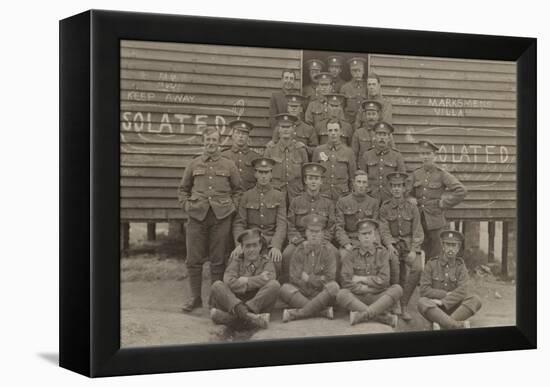 British Soldiers in Front of a Barracks-null-Framed Premier Image Canvas