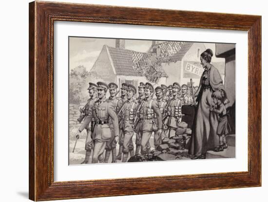 British Soldiers Marching-Pat Nicolle-Framed Giclee Print