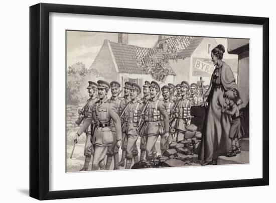 British Soldiers Marching-Pat Nicolle-Framed Giclee Print