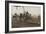 British Soldiers with a Military Airship-null-Framed Photographic Print