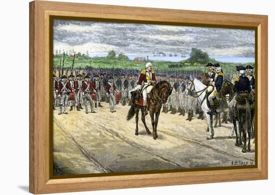 British Surrender at Yorktown, 1781, Effectively Ending the American Revolution-null-Framed Premier Image Canvas