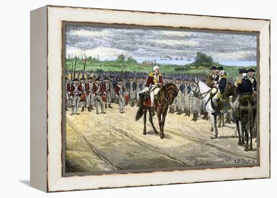 British Surrender at Yorktown, 1781, Effectively Ending the American Revolution-null-Framed Premier Image Canvas