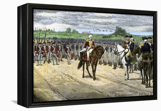 British Surrender at Yorktown, 1781, Effectively Ending the American Revolution-null-Framed Premier Image Canvas