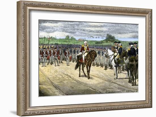 British Surrender at Yorktown, 1781, Effectively Ending the American Revolution-null-Framed Giclee Print