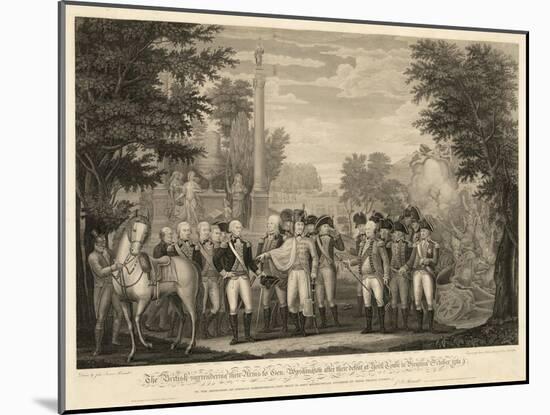 British Surrendering their Arms to General Washington after their Defeat at Yorktown-null-Mounted Giclee Print