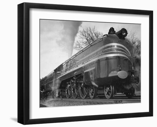 British Train the "Coronation Scot" Traveling Between Baltimore, Maryland and Washington, D.C-Hansel Mieth-Framed Photographic Print
