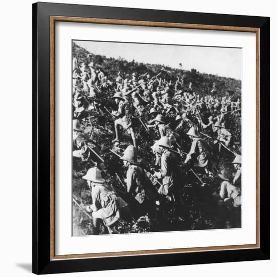 British Troops Attacking at Gallipoli During World War I-Robert Hunt-Framed Photographic Print