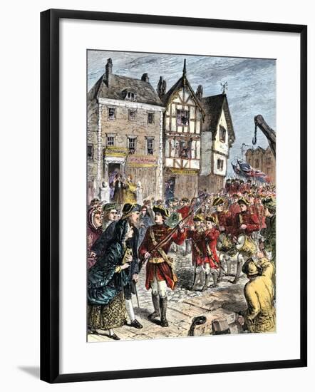 British Troops Entering Boston to Enforce Taxation and Other Colonial Legislation-null-Framed Giclee Print