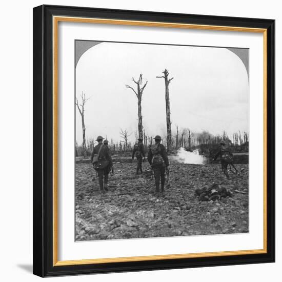 British Troops Occupying Houthulst Forest, Flanders, Belgium, World War I, C1914-C1918-null-Framed Photographic Print