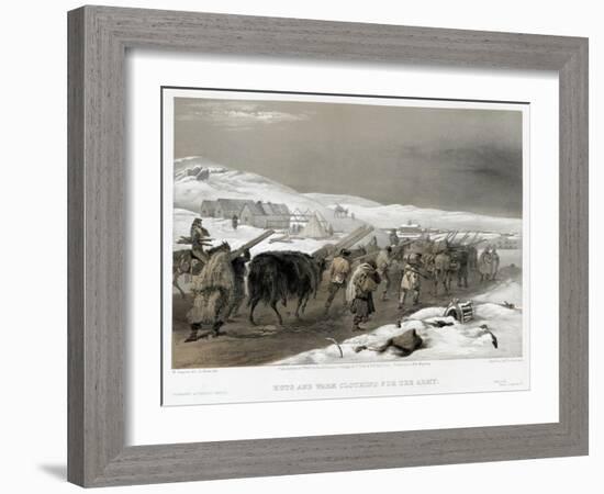 British Troops on the Road to Sevastopol, 1855-William Simpson-Framed Giclee Print