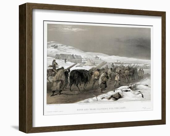 British Troops on the Road to Sevastopol, 1855-William Simpson-Framed Giclee Print