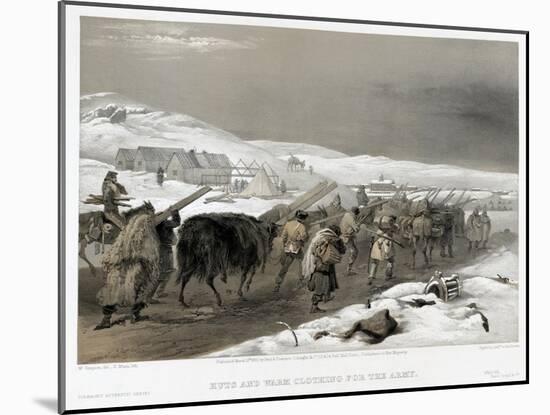 British Troops on the Road to Sevastopol, 1855-William Simpson-Mounted Giclee Print