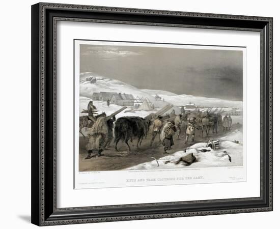 British Troops on the Road to Sevastopol, 1855-William Simpson-Framed Giclee Print