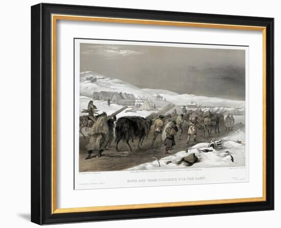 British Troops on the Road to Sevastopol, 1855-William Simpson-Framed Giclee Print