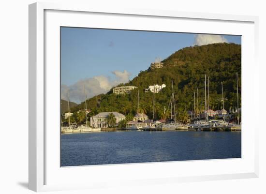 British Virgin Islands, Tortola. Boats at the Marina in West End-Kevin Oke-Framed Photographic Print