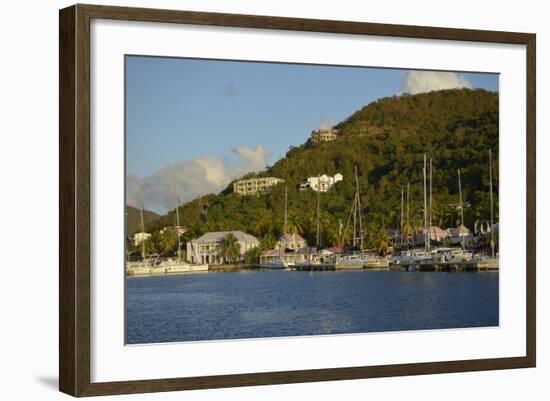 British Virgin Islands, Tortola. Boats at the Marina in West End-Kevin Oke-Framed Photographic Print