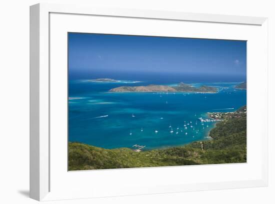 British Virgin Islands, Virgin Gorda. North Sound from Fanny Hill-Walter Bibikow-Framed Photographic Print