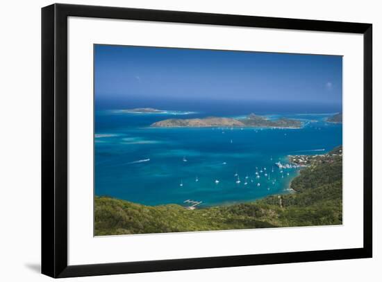 British Virgin Islands, Virgin Gorda. North Sound from Fanny Hill-Walter Bibikow-Framed Photographic Print