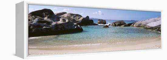 British Virgin Islands, Virgin Gorda, the Baths, Rock Formation in the Sea-null-Framed Stretched Canvas