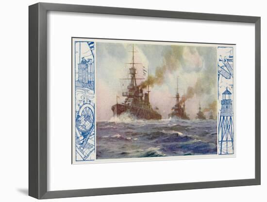 'British Warships of To-Day', 1924-Unknown-Framed Giclee Print