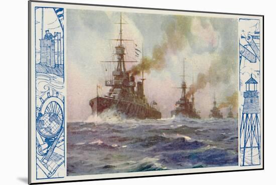 'British Warships of To-Day', 1924-Unknown-Mounted Giclee Print