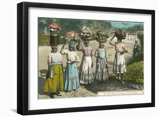 British West Indies Market Day, Jamaica-null-Framed Art Print